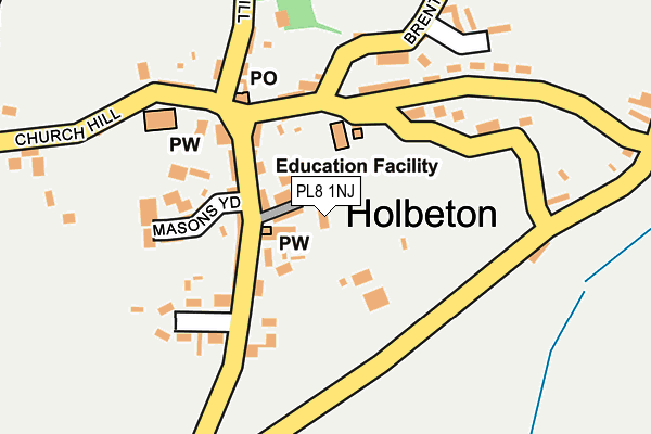 PL8 1NJ map - OS OpenMap – Local (Ordnance Survey)