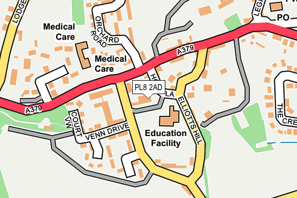 PL8 2AD map - OS OpenMap – Local (Ordnance Survey)