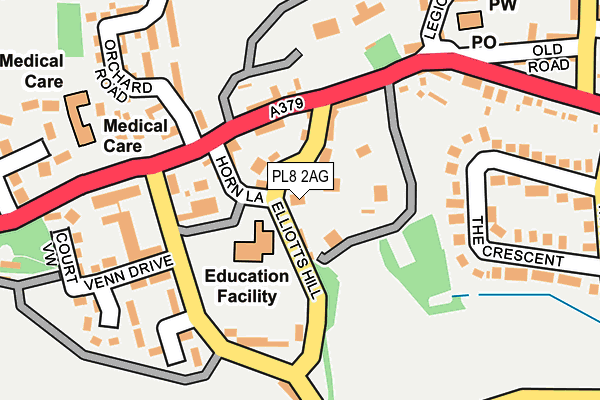 PL8 2AG map - OS OpenMap – Local (Ordnance Survey)