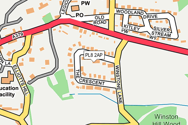 PL8 2AP map - OS OpenMap – Local (Ordnance Survey)