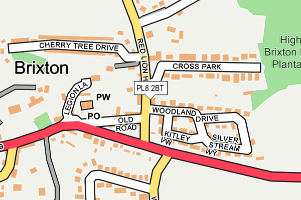 PL8 2BT map - OS OpenMap – Local (Ordnance Survey)