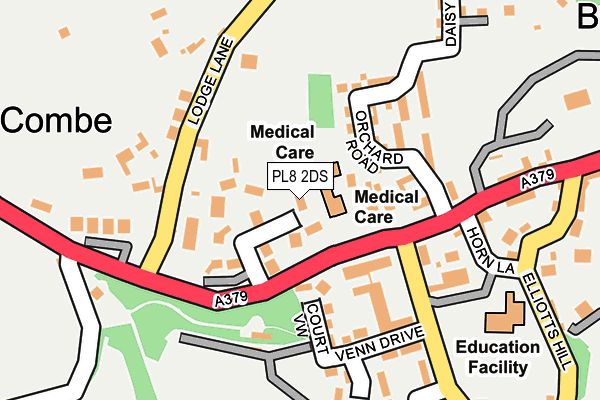 PL8 2DS map - OS OpenMap – Local (Ordnance Survey)