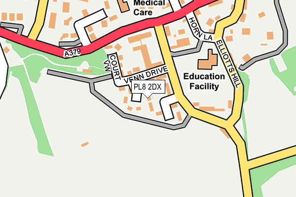 PL8 2DX map - OS OpenMap – Local (Ordnance Survey)
