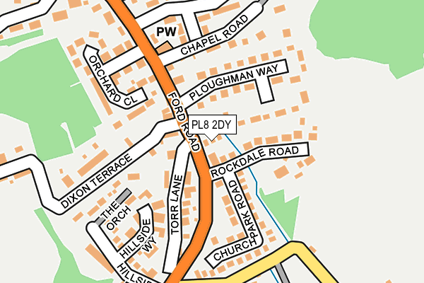 PL8 2DY map - OS OpenMap – Local (Ordnance Survey)