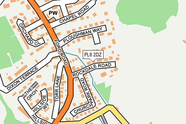 PL8 2DZ map - OS OpenMap – Local (Ordnance Survey)