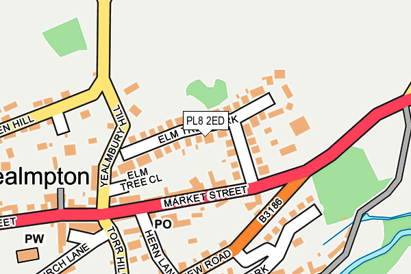 PL8 2ED map - OS OpenMap – Local (Ordnance Survey)