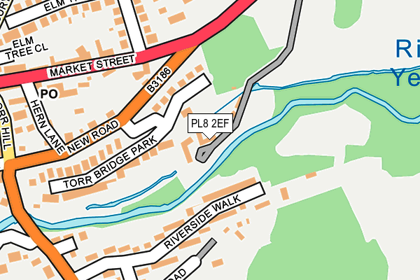PL8 2EF map - OS OpenMap – Local (Ordnance Survey)