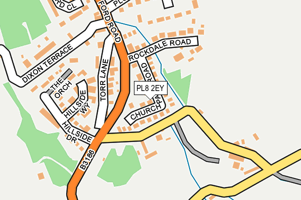 PL8 2EY map - OS OpenMap – Local (Ordnance Survey)