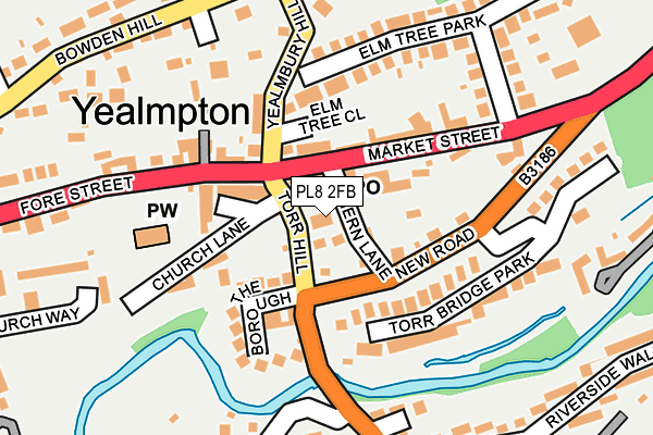 PL8 2FB map - OS OpenMap – Local (Ordnance Survey)