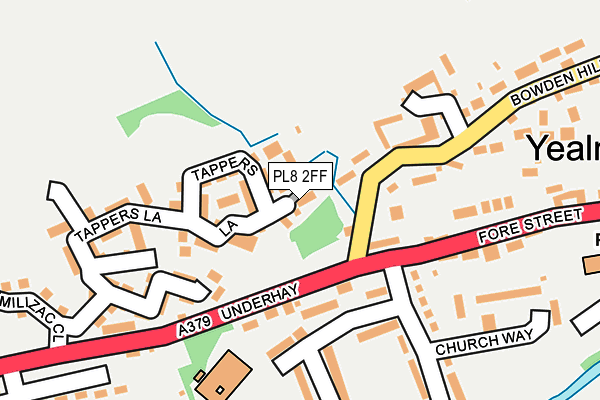 PL8 2FF map - OS OpenMap – Local (Ordnance Survey)