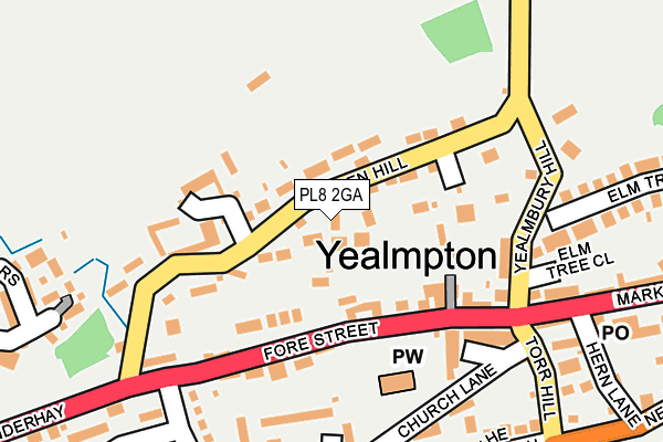 PL8 2GA map - OS OpenMap – Local (Ordnance Survey)