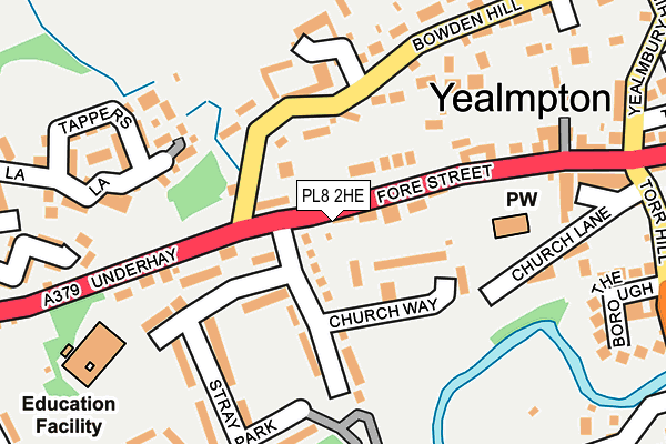 PL8 2HE map - OS OpenMap – Local (Ordnance Survey)