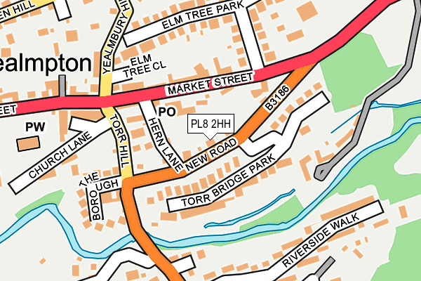 PL8 2HH map - OS OpenMap – Local (Ordnance Survey)