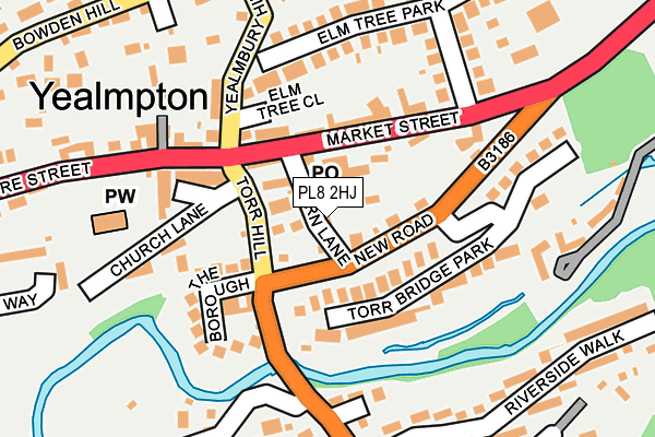 PL8 2HJ map - OS OpenMap – Local (Ordnance Survey)