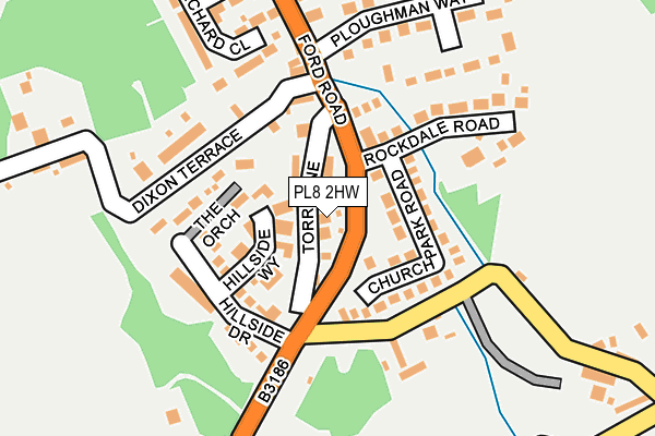PL8 2HW map - OS OpenMap – Local (Ordnance Survey)