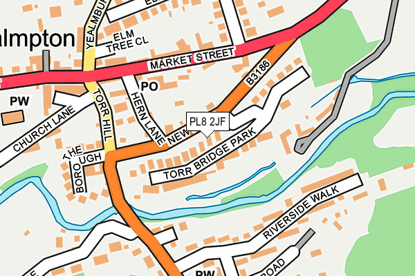 PL8 2JF map - OS OpenMap – Local (Ordnance Survey)