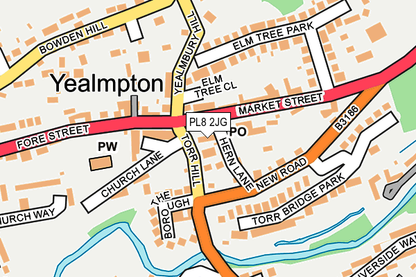 PL8 2JG map - OS OpenMap – Local (Ordnance Survey)