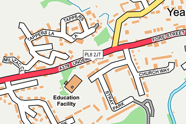 PL8 2JT map - OS OpenMap – Local (Ordnance Survey)
