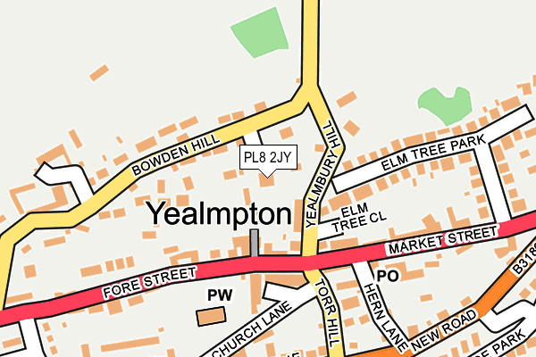 PL8 2JY map - OS OpenMap – Local (Ordnance Survey)