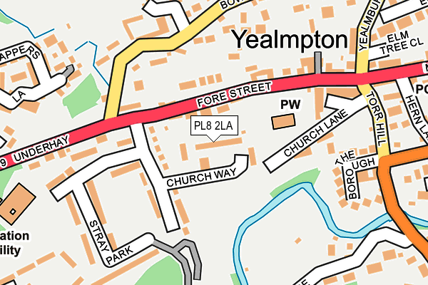 PL8 2LA map - OS OpenMap – Local (Ordnance Survey)