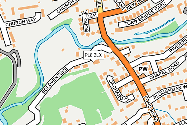 PL8 2LX map - OS OpenMap – Local (Ordnance Survey)