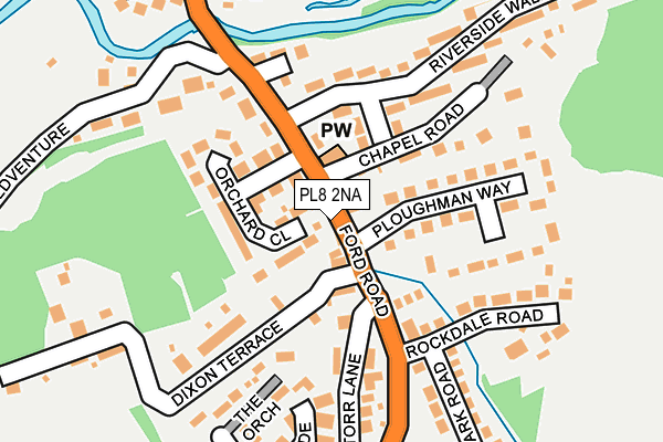 PL8 2NA map - OS OpenMap – Local (Ordnance Survey)