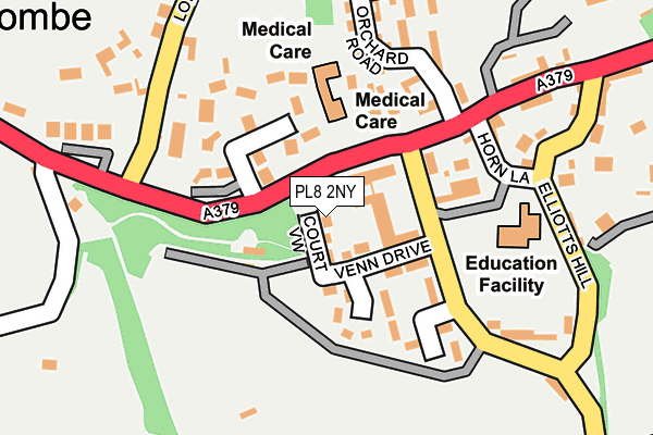 PL8 2NY map - OS OpenMap – Local (Ordnance Survey)