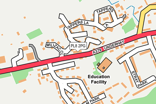 PL8 2PG map - OS OpenMap – Local (Ordnance Survey)