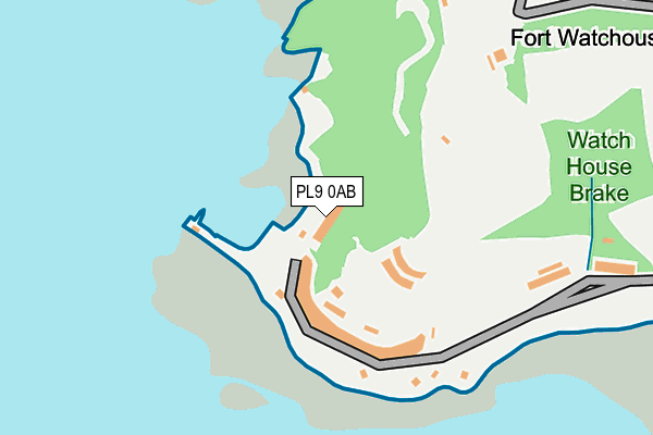 PL9 0AB map - OS OpenMap – Local (Ordnance Survey)