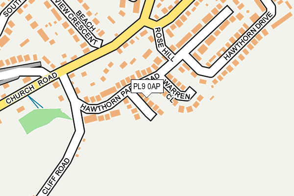 PL9 0AP map - OS OpenMap – Local (Ordnance Survey)