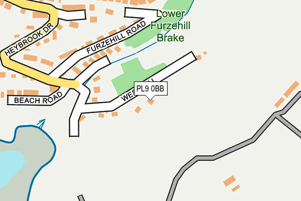 PL9 0BB map - OS OpenMap – Local (Ordnance Survey)