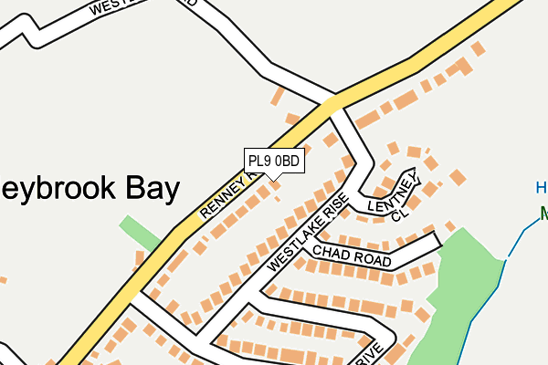 PL9 0BD map - OS OpenMap – Local (Ordnance Survey)