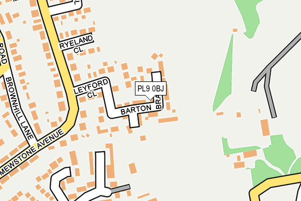 PL9 0BJ map - OS OpenMap – Local (Ordnance Survey)