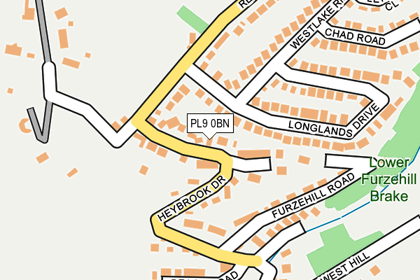 PL9 0BN map - OS OpenMap – Local (Ordnance Survey)