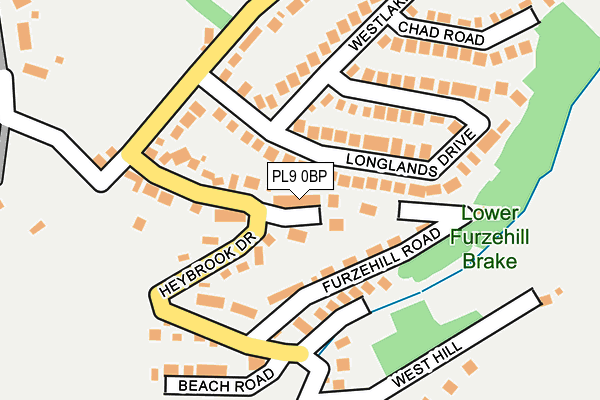 PL9 0BP map - OS OpenMap – Local (Ordnance Survey)