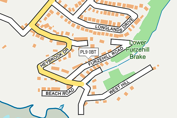 PL9 0BT map - OS OpenMap – Local (Ordnance Survey)