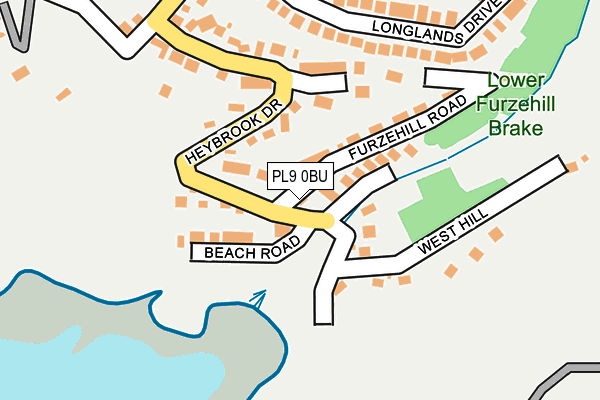 PL9 0BU map - OS OpenMap – Local (Ordnance Survey)