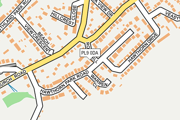 PL9 0DA map - OS OpenMap – Local (Ordnance Survey)