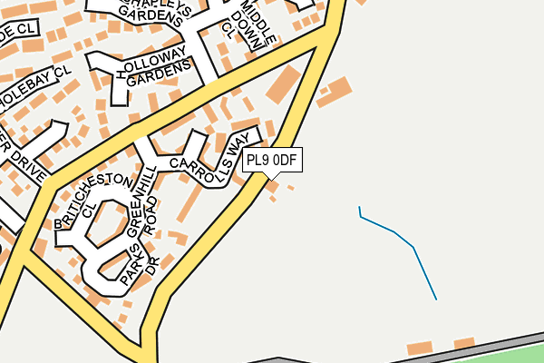 PL9 0DF map - OS OpenMap – Local (Ordnance Survey)