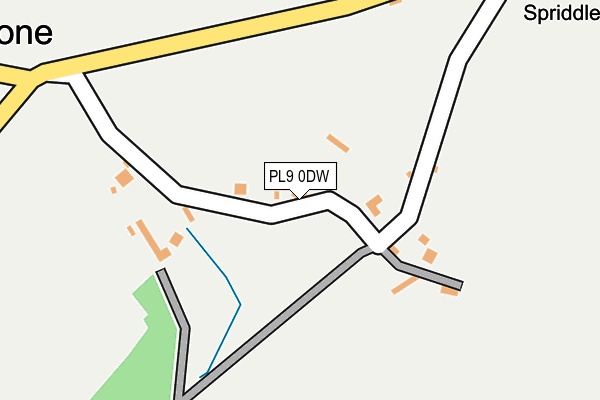 PL9 0DW map - OS OpenMap – Local (Ordnance Survey)