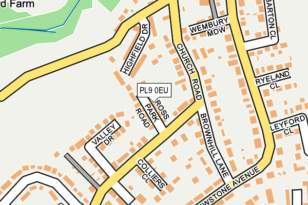 PL9 0EU map - OS OpenMap – Local (Ordnance Survey)