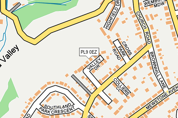 PL9 0EZ map - OS OpenMap – Local (Ordnance Survey)