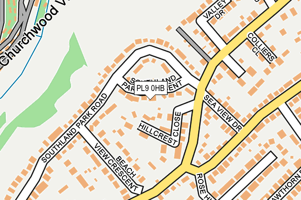 PL9 0HB map - OS OpenMap – Local (Ordnance Survey)