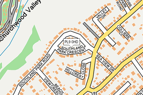 PL9 0HD map - OS OpenMap – Local (Ordnance Survey)