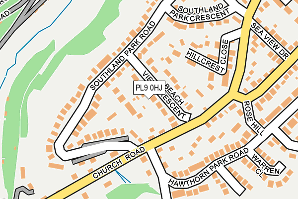 PL9 0HJ map - OS OpenMap – Local (Ordnance Survey)