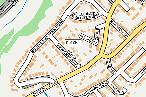 PL9 0HL map - OS OpenMap – Local (Ordnance Survey)