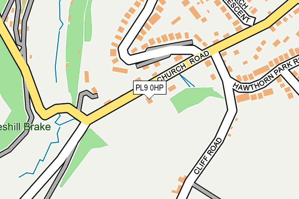 PL9 0HP map - OS OpenMap – Local (Ordnance Survey)