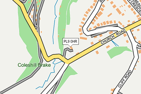 PL9 0HR map - OS OpenMap – Local (Ordnance Survey)
