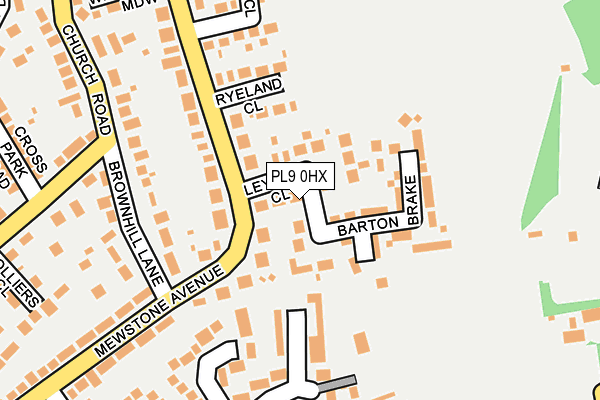 PL9 0HX map - OS OpenMap – Local (Ordnance Survey)