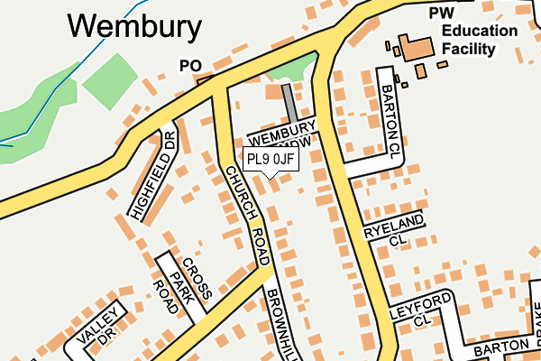 PL9 0JF map - OS OpenMap – Local (Ordnance Survey)